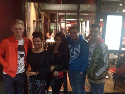 Jesy with fans yesterday