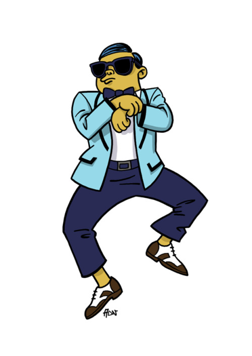 PSY (Gangnam Style) / Simpsonized by ADN.