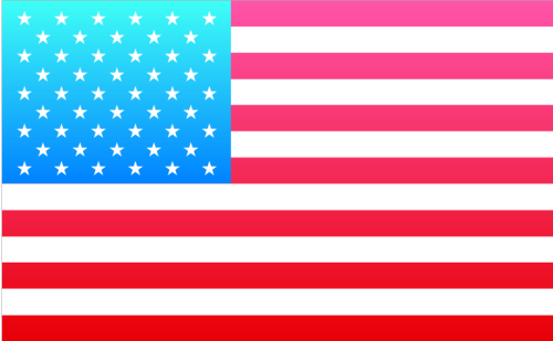Amerikanische Flagge im Ive Style von Sasha Agapov
