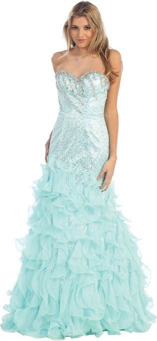 Amazon.com: Strapless Elegant Mermaid Gown Formal Prom Dress #27051: Clothing