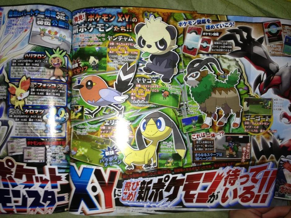 CoroCoro reveals four new PokemonFinally, some new Pokemon for X/Y are revealed. Clockwise from the top.Yanchamu - The adorable Panda. “The naughty Pokemon.” Fighting type.Gogoat - The leafy goat. “The riding Pokemon.” A grass type that can be ridden in fields!Electric Lizard - Name unspecified. Learns new electric move called Barobaro Charge,Yayakoma - The cute bird. A Japanese robin. Normal/Flying, no doubt the Pidgey for this generation.The haven’t been confirmed, but Serebii thinks they are legit, and so do I.Follow for more Nintendo news, reviews, and gifs!
