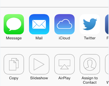 You could be forgiven for thinking the second row of buttons in this iOS 7 screen are disabled. Actually they are not.
