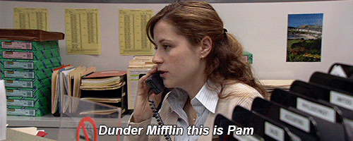 Dunder Mifflin, this is Pam… . 📸: @iamjesserichards