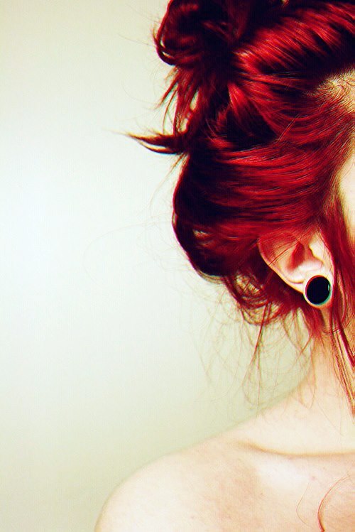 Red Hair Bun