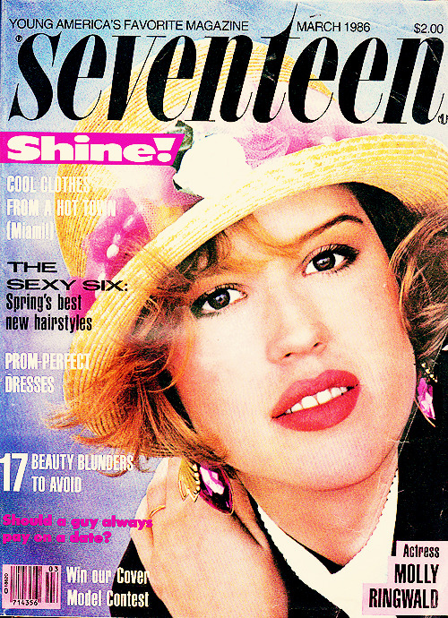 
Molly Ringwald for Seventeen Magazine, 1986

SHE’S PERFECT! Look at those lips <3