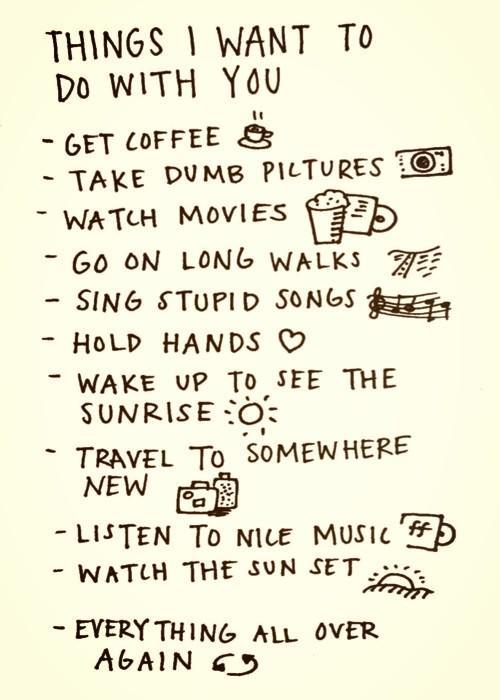 things i want to do with you