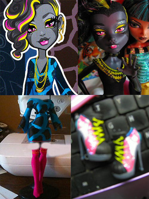 so I just logged into my Facebook for the first time in a while to find photos of this loveliness in my message box! Randy (aka BratzBoi) created a custom doll of my MH character, Kassidy Kong! bless your heart darlin&#8217;, I&#8217;m crying tears of joy inside. thank you! &lt;3