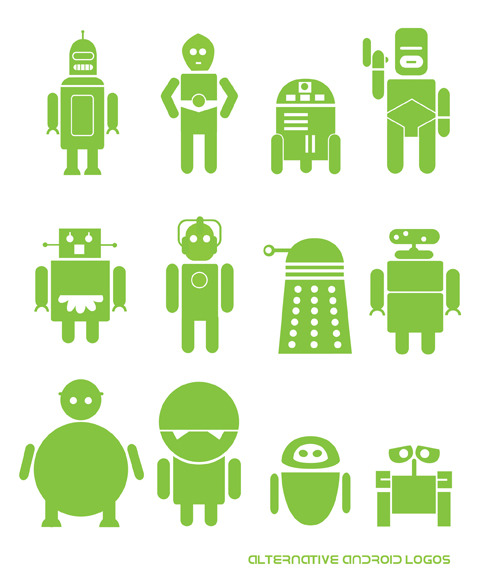 Alternative Android Logos
Last Study in Geek for 2012: alternative logos that Google could have used&#8230; though I imagine there would have been some copyright issues.
Happy New Year everyone!