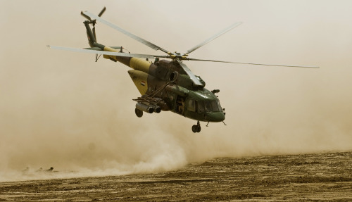 Military helicopter in Iraq