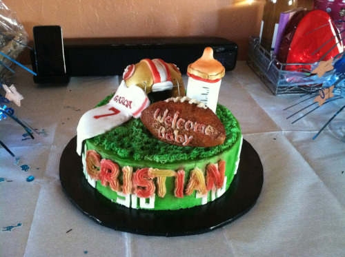 San Francisco 49ers baby shower cake