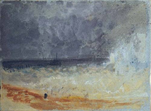 centuriespast:

Joseph Mallord William Turner (English, 1775–1851), Waves Breaking on the Beach. The Morgan Library.
