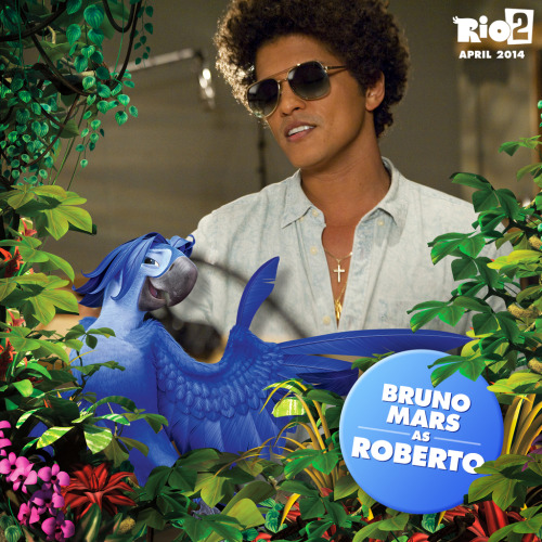 RioMovie: .@BrunoMars lends his voice as Roberto in #Rio2. See him perform at the #SuperBowl #halftime show on Sunday!