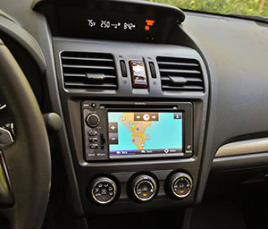 Subaru XV Crosstrek dash with navigation