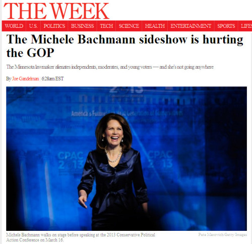The Week - 'The Michele Bachmann sideshow is hurting the GOP'