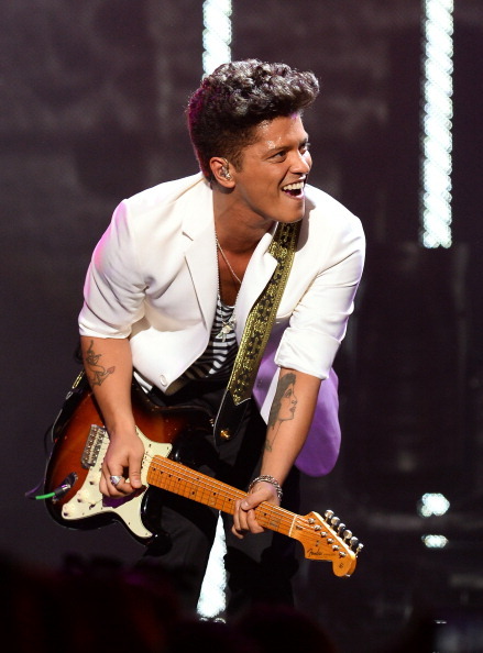 Bruno Mars performs during a New Year&#8217;s Eve concert inside The Chelsea at The Cosmopolitan of Las Vegas on December 31