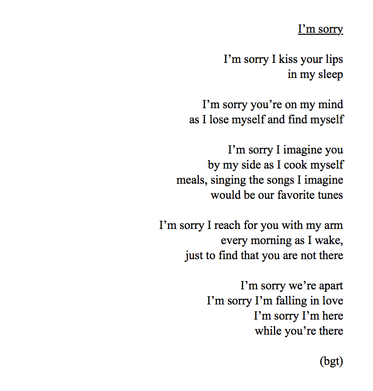 Poems sorry love im Sorry Poems