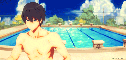 swimming anime free! gif | WiffleGif