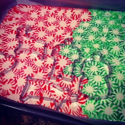 Making christmas candy!