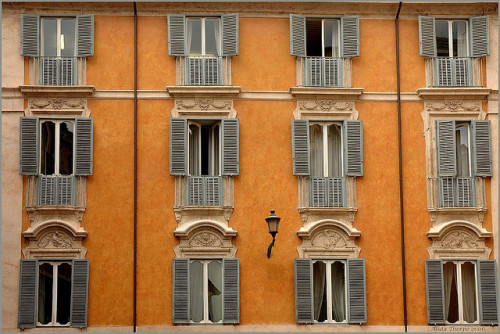 Beautiful windows in Rome, Italy