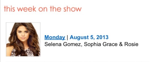 Selena will be on the Ellen show tomorrow !