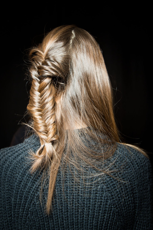 fishtail braids in the making at philosophy
