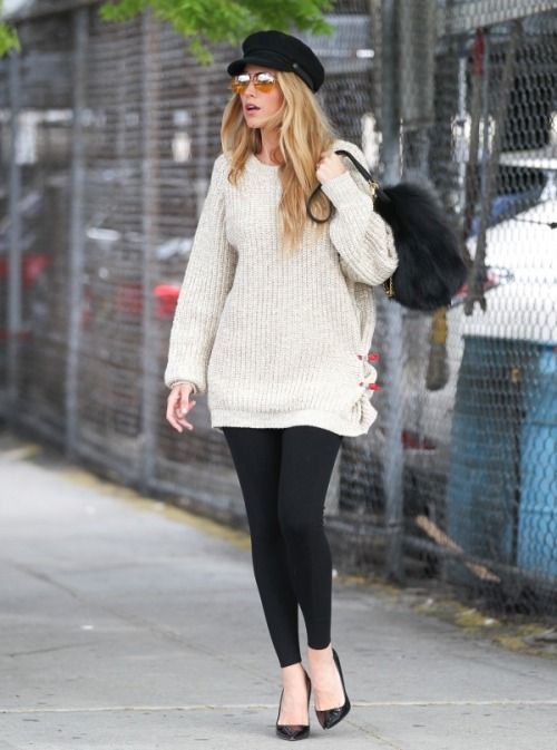 Blake Lively seen having a photoshoot in the West Village, New York City