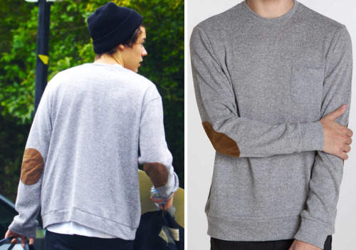 Harry wore this Obey sweater with elbow patches a couple of months ago during the TMH Tour (2013)
Mltd - $46