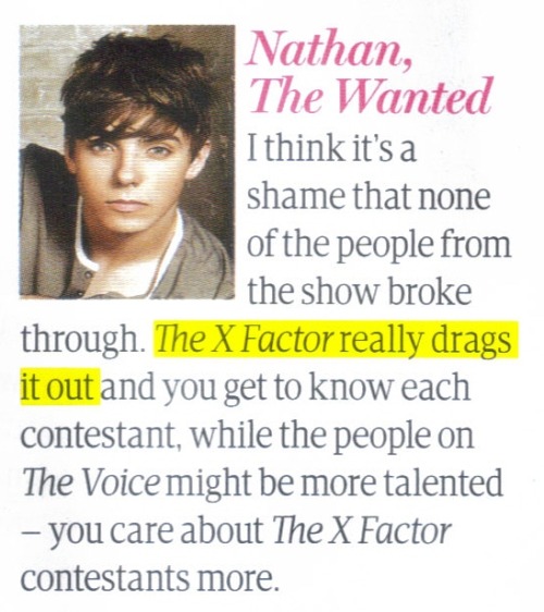 Are we bothered about the voice?
Scan from we love pop
If you use/edit please credit me 