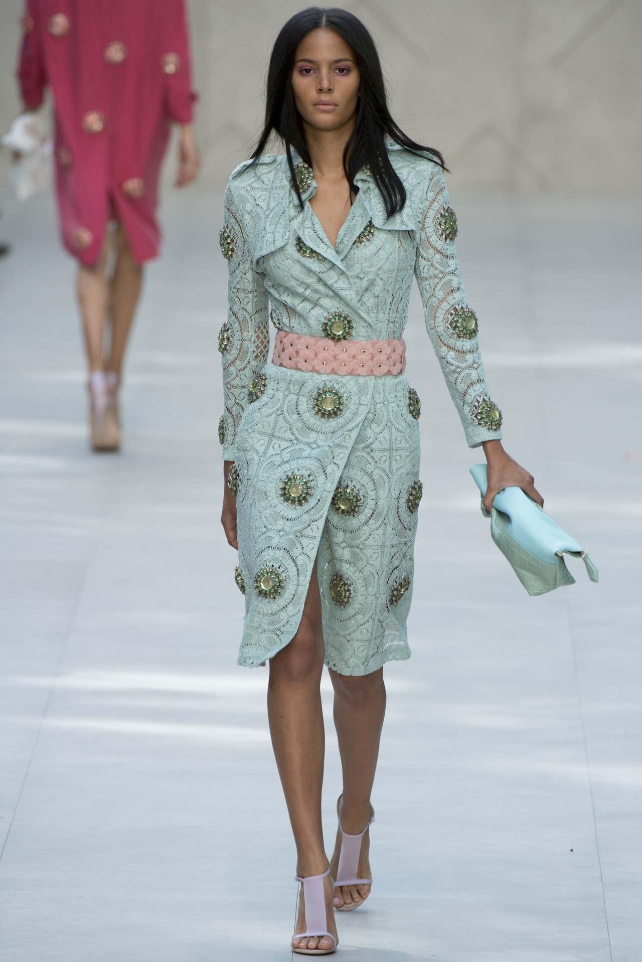 <br /><br /><br /><br /> Kyra Green for Burberry Prorsum Spring 2014.<br /><br /><br /><br /> 