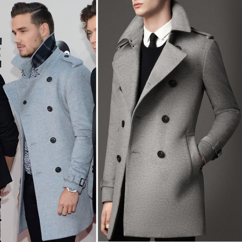 Liam wore this coat at the AMA&#8217;s last night in Los Angeles (24th November 2013)
Burberry - £1095