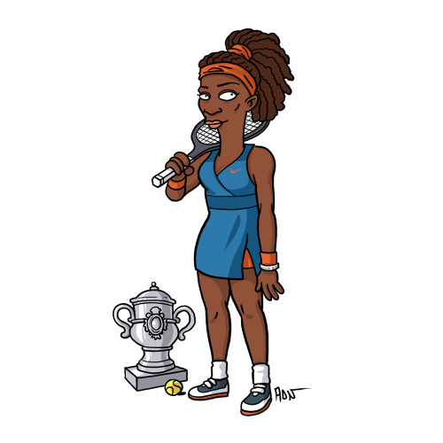 Serena Williams / Simpsonized by ADN