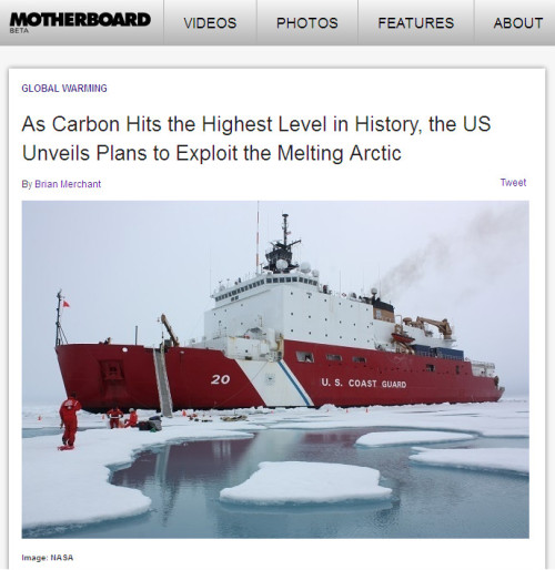 As Carbon Hits the Highest Level in History, the US Unveils Plans to Exploit the Melting Arctic