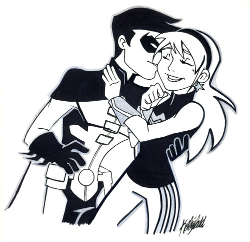 keroseneonfire:

Robin and Wonder Girl from Young Justice: Invasion.I kind of feel like their relationship was sudden and unexpected… (mainly because they hardly interacted with each other.)I’m not saying I’m against it, I just kind of wish that Tim and Cassie would’ve had a little more development before they became a couple… But, oh well. That’s just my opinion.Anyway~ I hope you like it. :3DeviantART: http://sharpbluepencils.deviantart.com/art/Wonder-Girl-and-Robin-361272006
