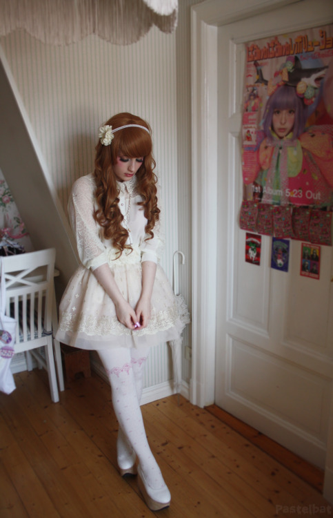 Rather simple outfit today (⌒▽⌒)☆Love my new blouse from sheinside it goes so well with cult party kei (*´∀｀*)