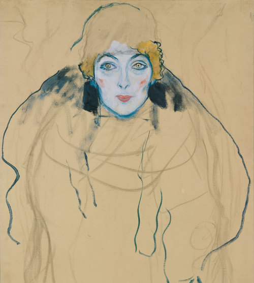repulsion66:

Gustav Klimt
Portrait of a woman , 1917
oil on canvas

