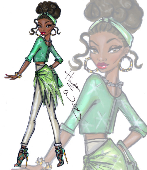 Disney Diva Fashionistas by Hayden Williams: Tiana
