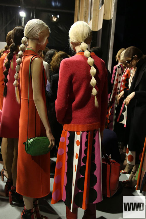 Backstage at Valentino Fall 2014
Photo by Delphine Achard