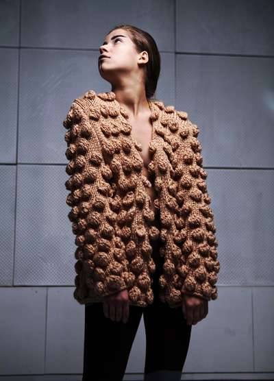 knitmenot:  Anna Dudzinska 3D cardi found on Trendhunter. The next few seasons are all about getting as much texture as possible into knitwear.