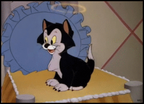 Figaro gets ready to be a little devil in &#8220;First Aiders&#8221; (1944) - Walt Disney