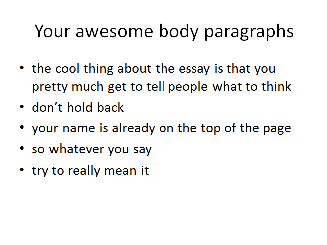 Tips to writing an essay