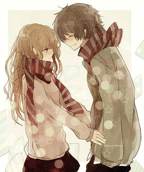 Tags: love smile anime couple manga winter otaku drawing