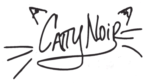 theinsanecrayonbox: A assinatura Noir Catty transparente, porque a sério, quem não quer Catty para assinar seu blog?
