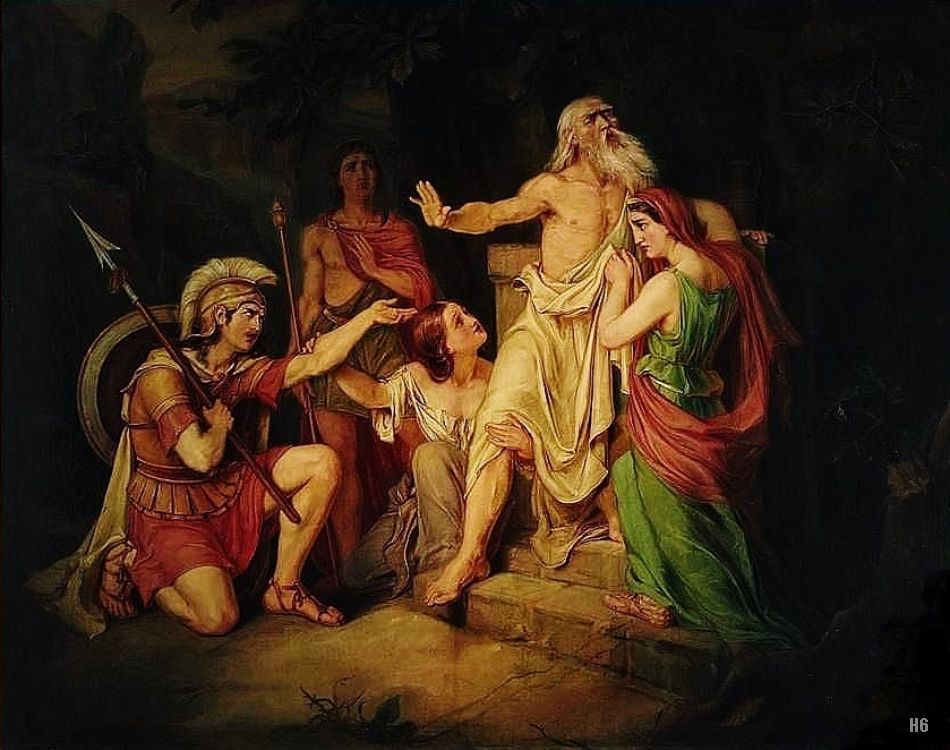 Oedipus. early 19th.century. The Lombard School. Italy. oil /canvas.
http://hadrian6.tumblr.com