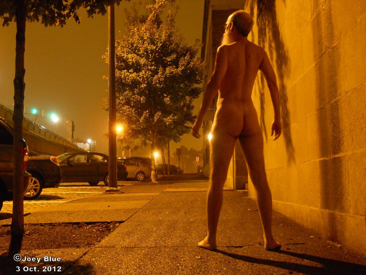 Me on the street at night, 3 Oct. 2012.