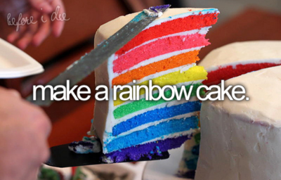Make a rainbow cake.
