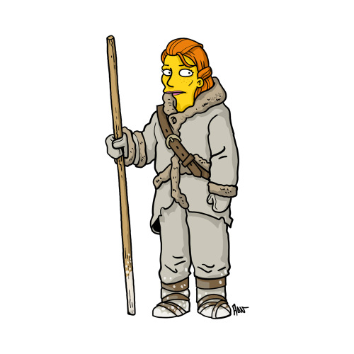 Ygritte from &#8220;Game Of Thrones" / Simpsonized by ADN