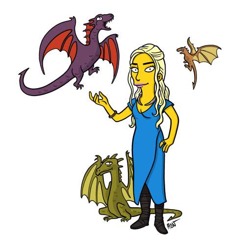 Daenerys Targaryen from &#8220;Game of Thrones&#8221; / Simpsonized by ADN