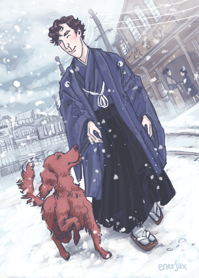 enerjax:

I’ll always remember our walks



For the LetsDrawSherlock Historical Moments challenge I wanted to draw Sherlock and Redbeard from the story of Hachiko. Whenever I visited Tokyo, meeting friends at Hachiko’s statue at Shibuya Station is pretty much a given. The bronze statue of Hachiko was built in memory of the “faithful dog” and Professor Ueno (of Tokyo University)’s relationship. Hachiko and the professor would walk together daily to the station where Ueno would then take the train to work. When he would come home later that day, Hachiko would always be waiting there for him so that they could walk back together. Unfortunately one day, Professor Ueno tragically passed away before he could come home. But for years Hachiko would continue to wait for the professor to return. 

