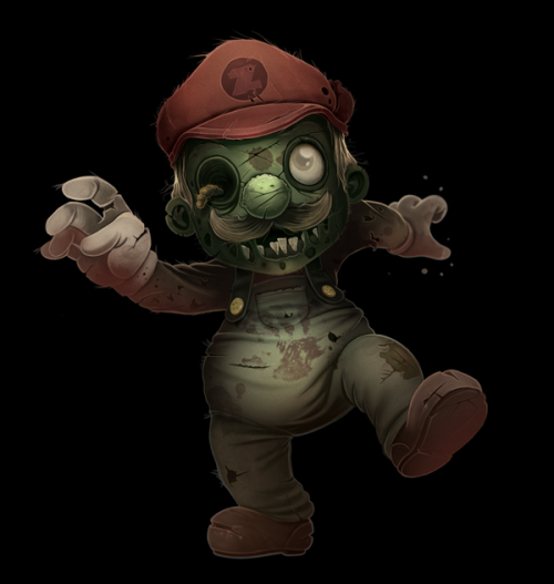 Zombie Mario by Antonio Komiyama