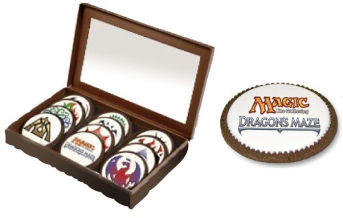 Magic: the Gathering - You are what you eat.
Just heard a RUMOR that some game stores in North America running the Gatecrash prerelease event may be getting boxes of … 
Frosted chocolate Guild Cookies !